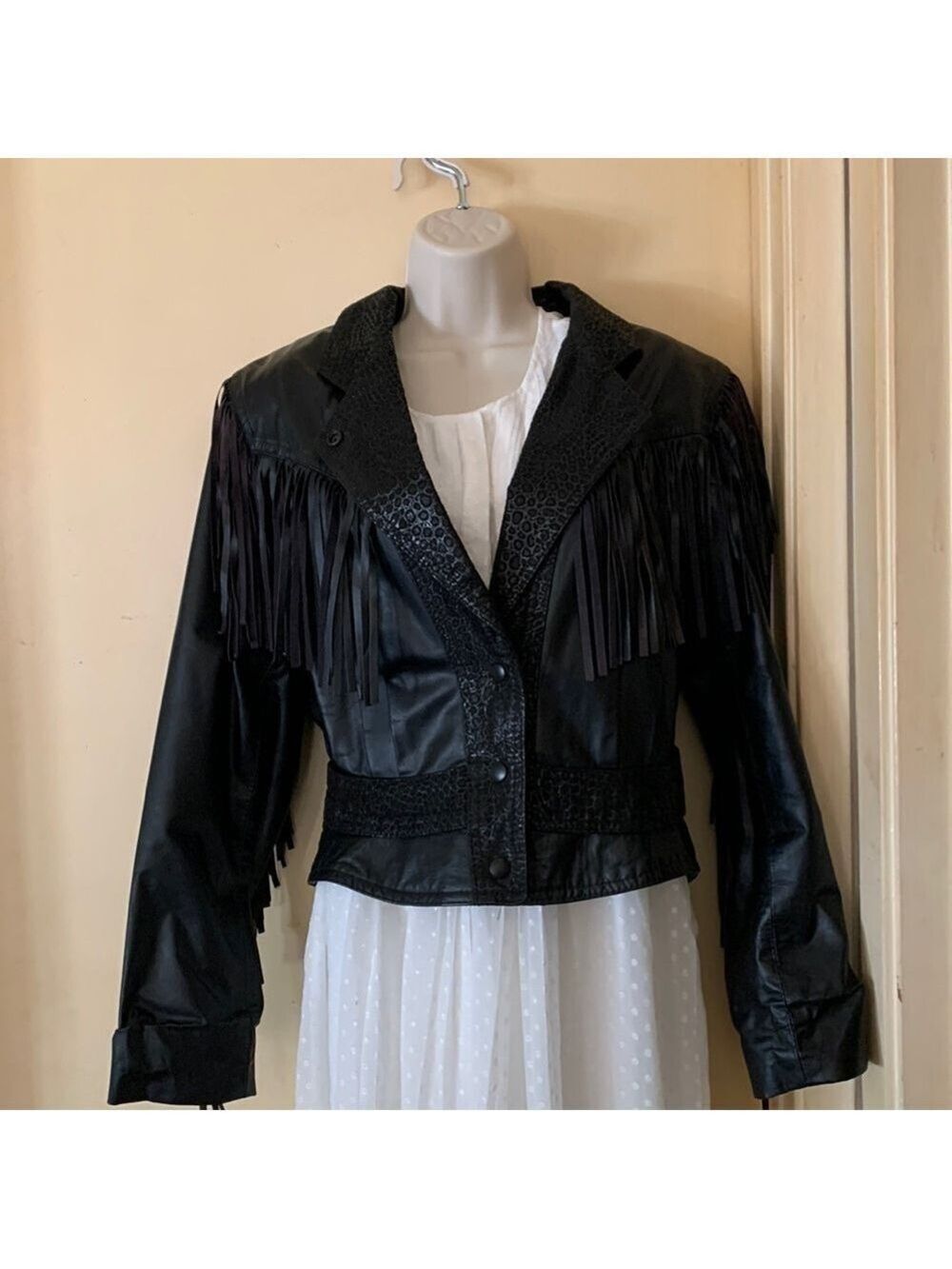 Global Identity black leather jacket size M